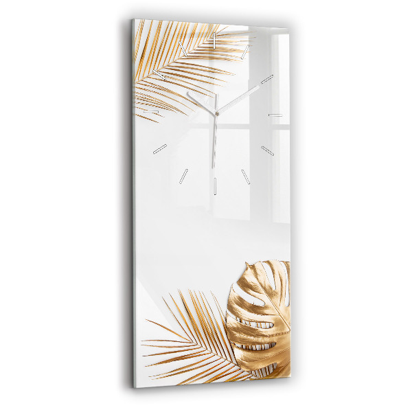 Reloj vertical Hojas tropicales - espejomat.es