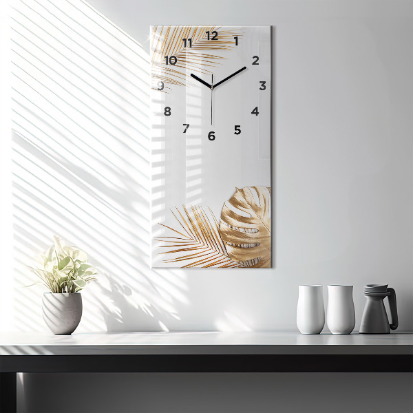 Reloj vertical Hojas tropicales - espejomat.es