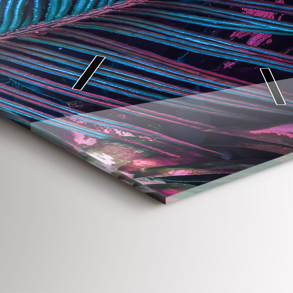 Reloj de vidrio vertical Flores exóticas - espejomat.es