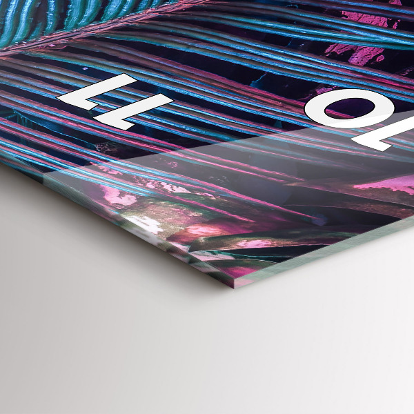 Reloj de vidrio vertical Flores exóticas - espejomat.es