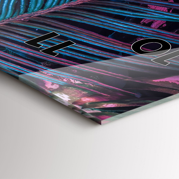 Reloj de vidrio vertical Flores exóticas - espejomat.es