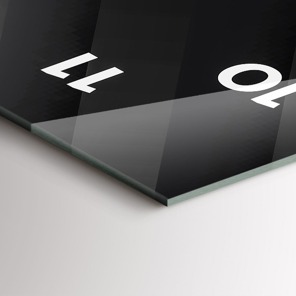 Reloj de vidrio vertical Pared oscura - espejomat.es