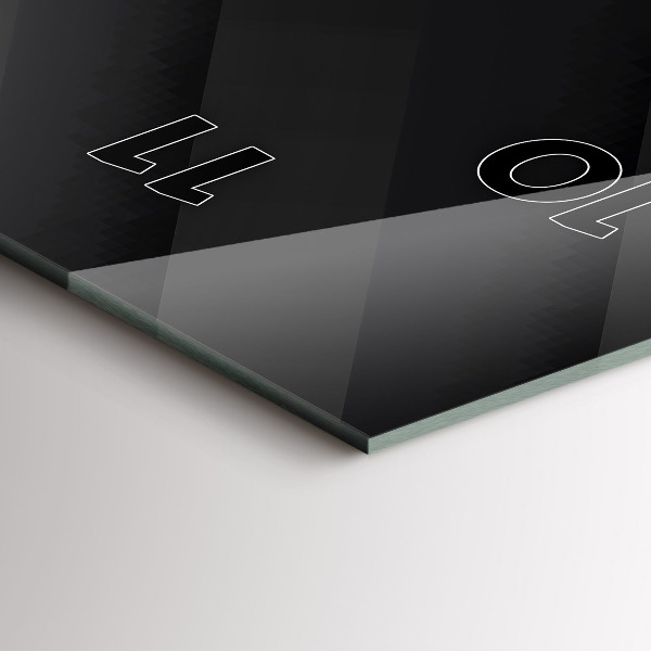 Reloj de vidrio vertical Pared oscura - espejomat.es