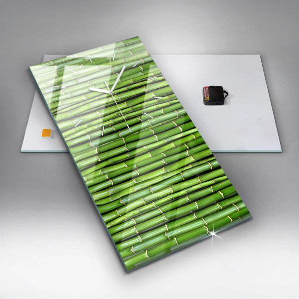 Reloj de cristal vertical Bambú asiático - espejomat.es