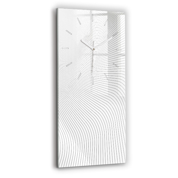Reloj de vidrio vertical Líneas abstractas - espejomat.es