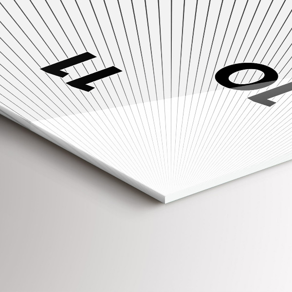 Reloj de vidrio vertical Líneas abstractas - espejomat.es