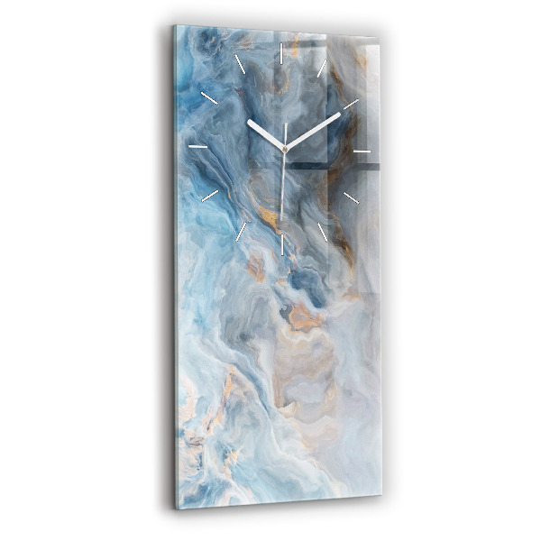 Reloj de vidrio vertical Patrón de mármol - espejomat.es