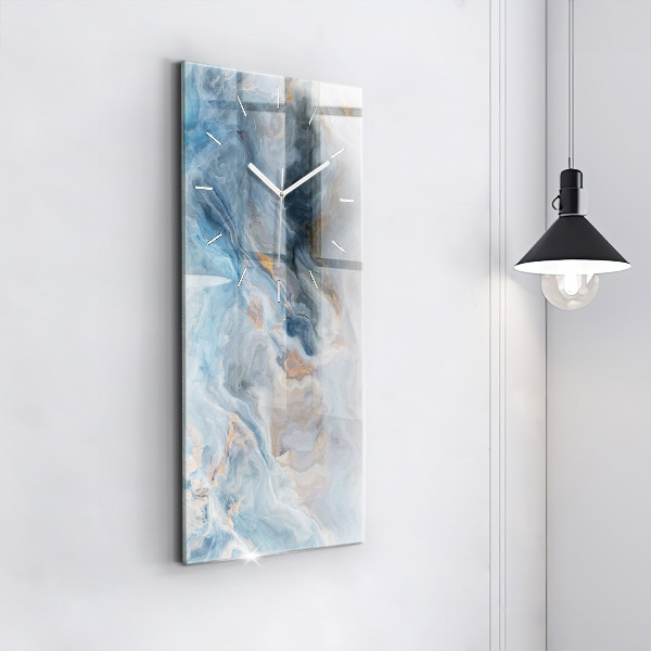 Reloj de vidrio vertical Patrón de mármol - espejomat.es