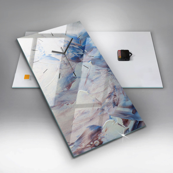 Reloj de cristal vertical Textura de pintura abstracta - espejomat.es