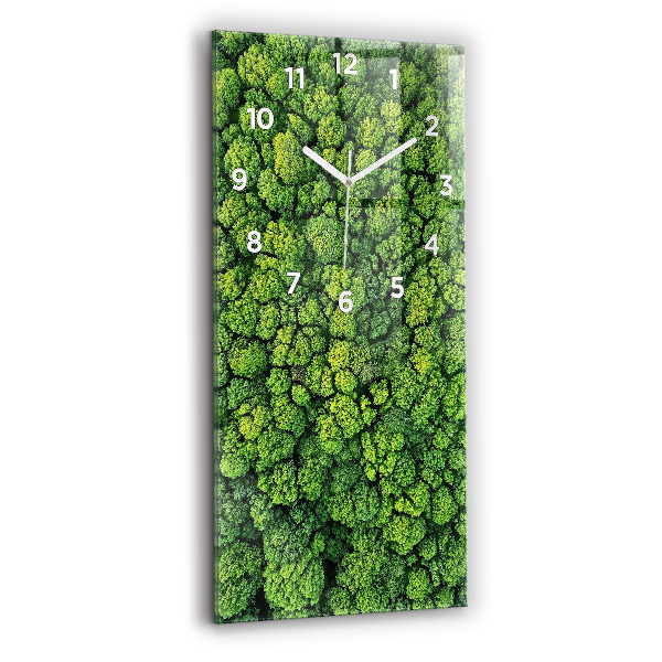Reloj de cristal vertical Bosque desde arriba - espejomat.es