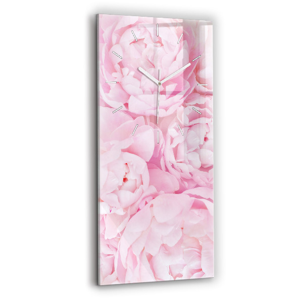 Reloj de cristal vertical Flores en flor - espejomat.es
