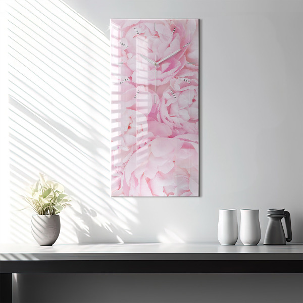 Reloj de cristal vertical Flores en flor - espejomat.es