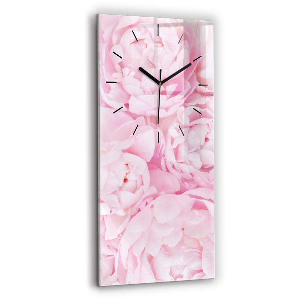 Reloj de cristal vertical Flores en flor - espejomat.es