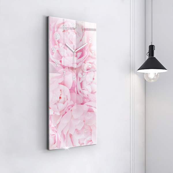 Reloj de cristal vertical Flores en flor - espejomat.es