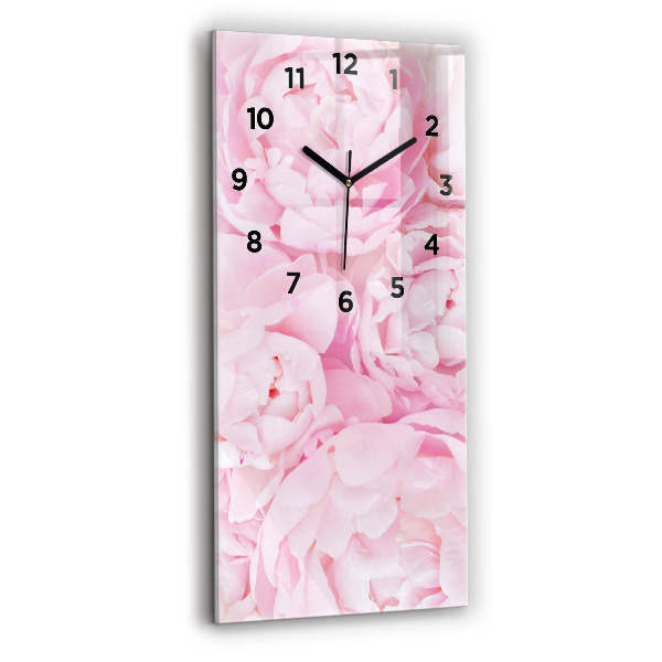 Reloj de cristal vertical Flores en flor - espejomat.es