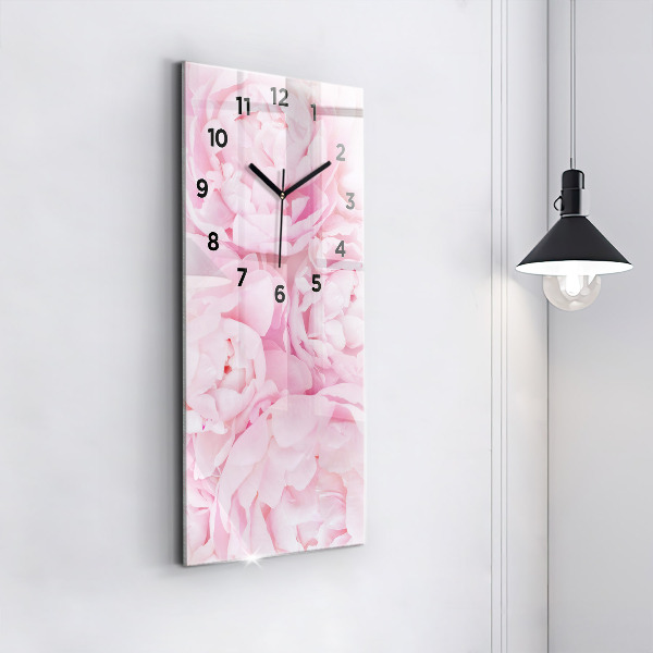 Reloj de cristal vertical Flores en flor - espejomat.es