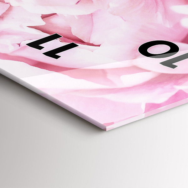 Reloj de cristal vertical Flores en flor - espejomat.es