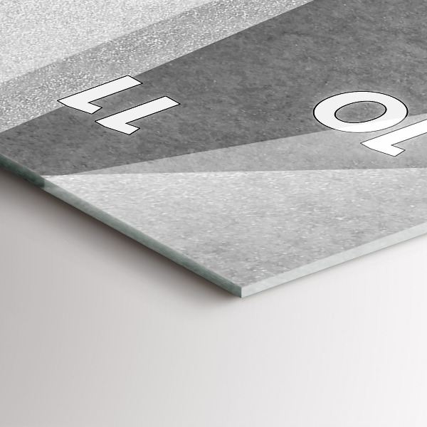 Reloj de cristal vertical Abstracción geométrica gris - espejomat.es