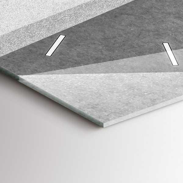 Reloj de cristal vertical Abstracción geométrica gris - espejomat.es