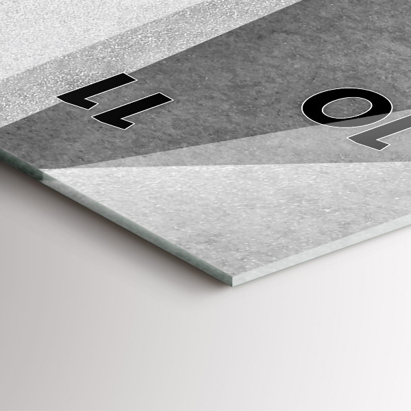 Reloj de cristal vertical Abstracción geométrica gris - espejomat.es