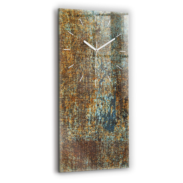 Reloj de cristal vertical Textura Metal Viejo - espejomat.es