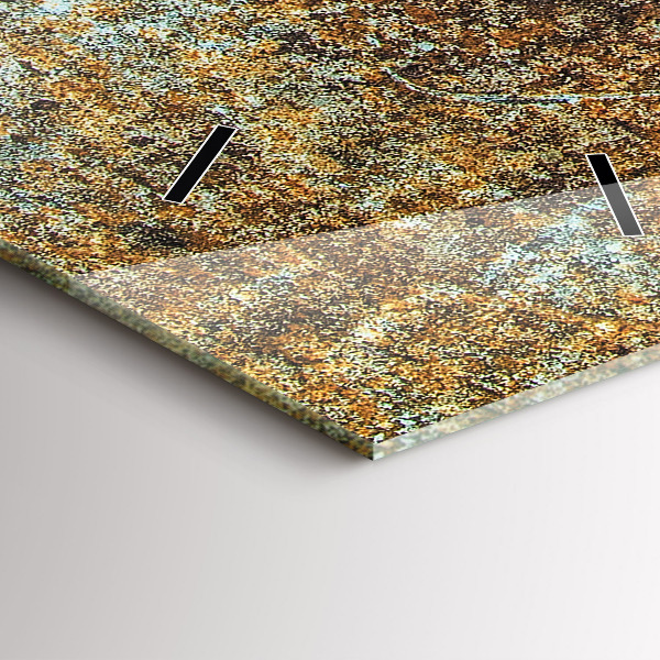 Reloj de cristal vertical Textura Metal Viejo - espejomat.es