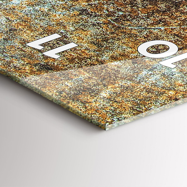 Reloj de cristal vertical Textura Metal Viejo - espejomat.es