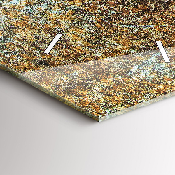 Reloj de cristal vertical Textura Metal Viejo - espejomat.es