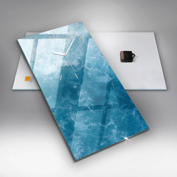 Reloj de cristal vertical Agua de mar - espejomat.es