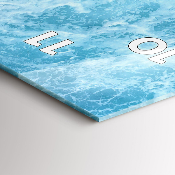 Reloj de cristal vertical Agua de mar - espejomat.es