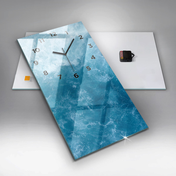 Reloj de cristal vertical Agua de mar - espejomat.es