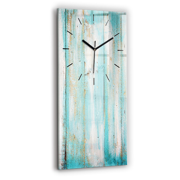 Reloj de cristal vertical Tablas azules - espejomat.es