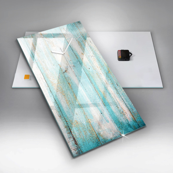 Reloj de cristal vertical Tablas azules - espejomat.es