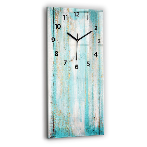 Reloj de cristal vertical Tablas azules - espejomat.es