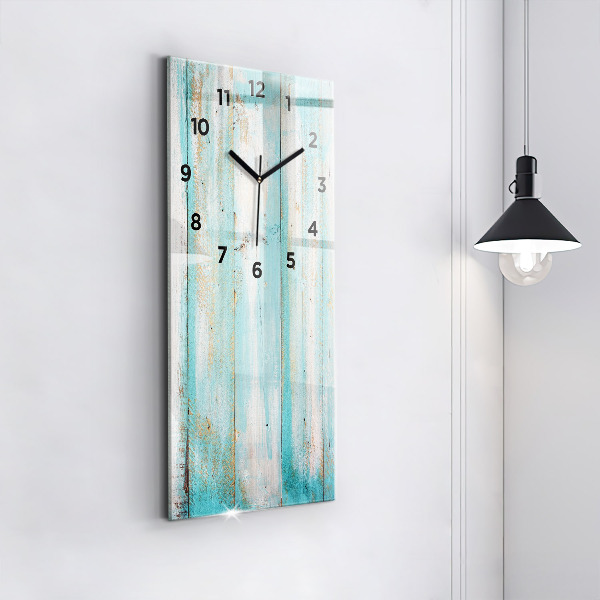 Reloj de cristal vertical Tablas azules - espejomat.es