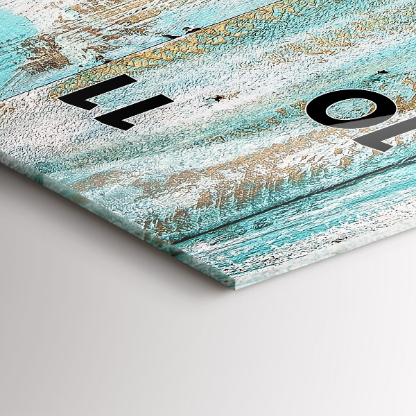 Reloj de cristal vertical Tablas azules - espejomat.es