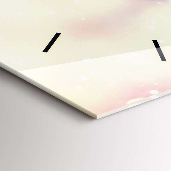 Reloj de vidrio vertical Flores de primavera - espejomat.es