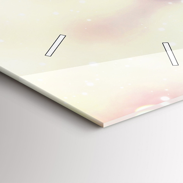 Reloj de vidrio vertical Flores de primavera - espejomat.es