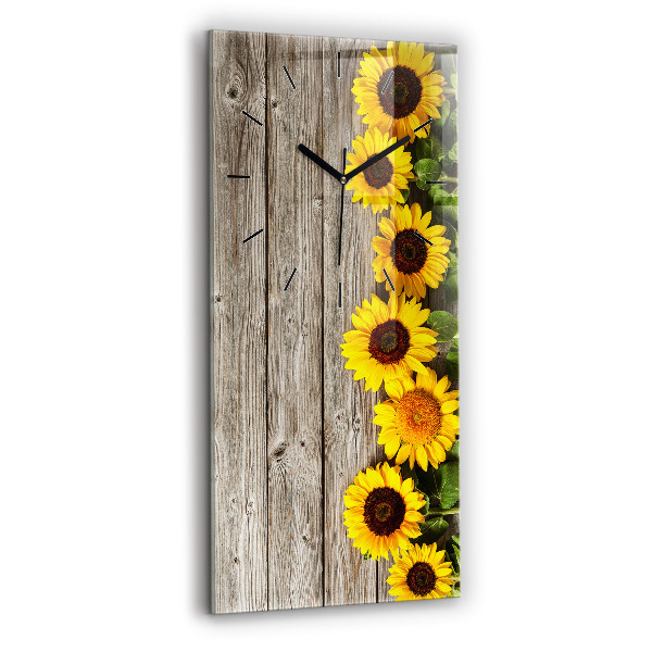 Reloj vertical Girasoles en las tablas - espejomat.es