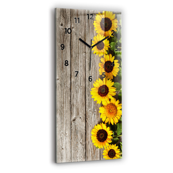 Reloj vertical Girasoles en las tablas - espejomat.es