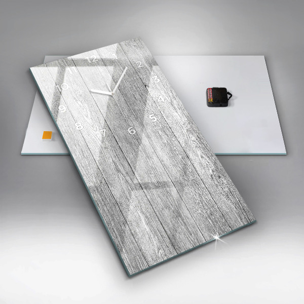 Reloj de vidrio vertical Paneles de madera - espejomat.es