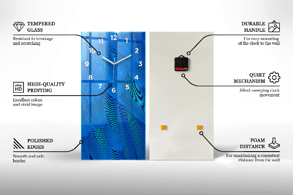 Reloj de vidrio vertical Accesorios de playa y tablas - espejomat.es