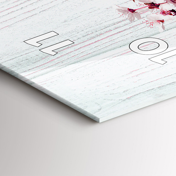 Reloj de cristal vertical Flores de primavera - espejomat.es