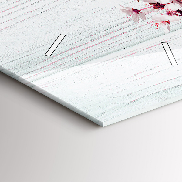 Reloj de cristal vertical Flores de primavera - espejomat.es