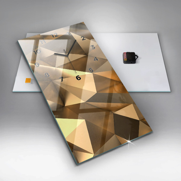 Reloj de vidrio vertical Textura geométrica - espejomat.es