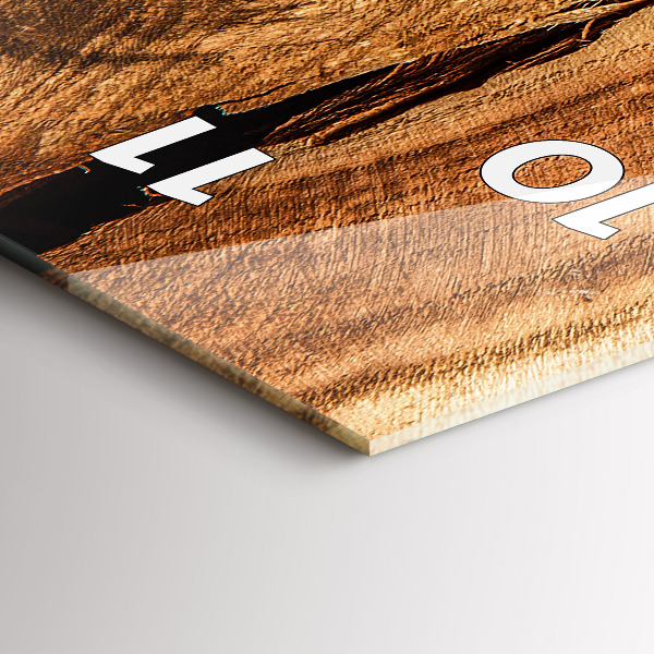 Reloj de cristal vertical Textura madera - espejomat.es