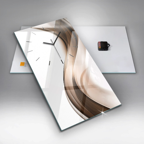 Reloj de cristal vertical Línea abstracta - espejomat.es