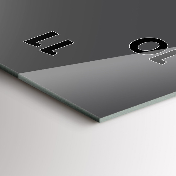 Reloj de cristal vertical Color gris - espejomat.es