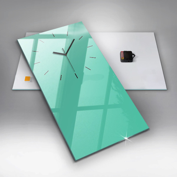 Reloj de vidrio vertical Color turquesa - espejomat.es
