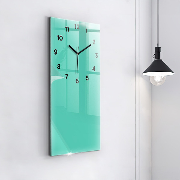 Reloj de vidrio vertical Color turquesa - espejomat.es